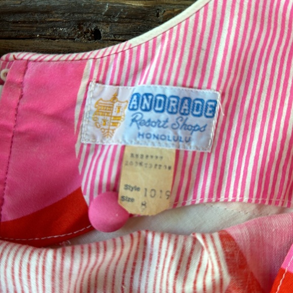 Vintage Andrade Resort Shops Hawaiian maxi dress 60’s/70’s EVC size XS/small - Picture 6 of 8